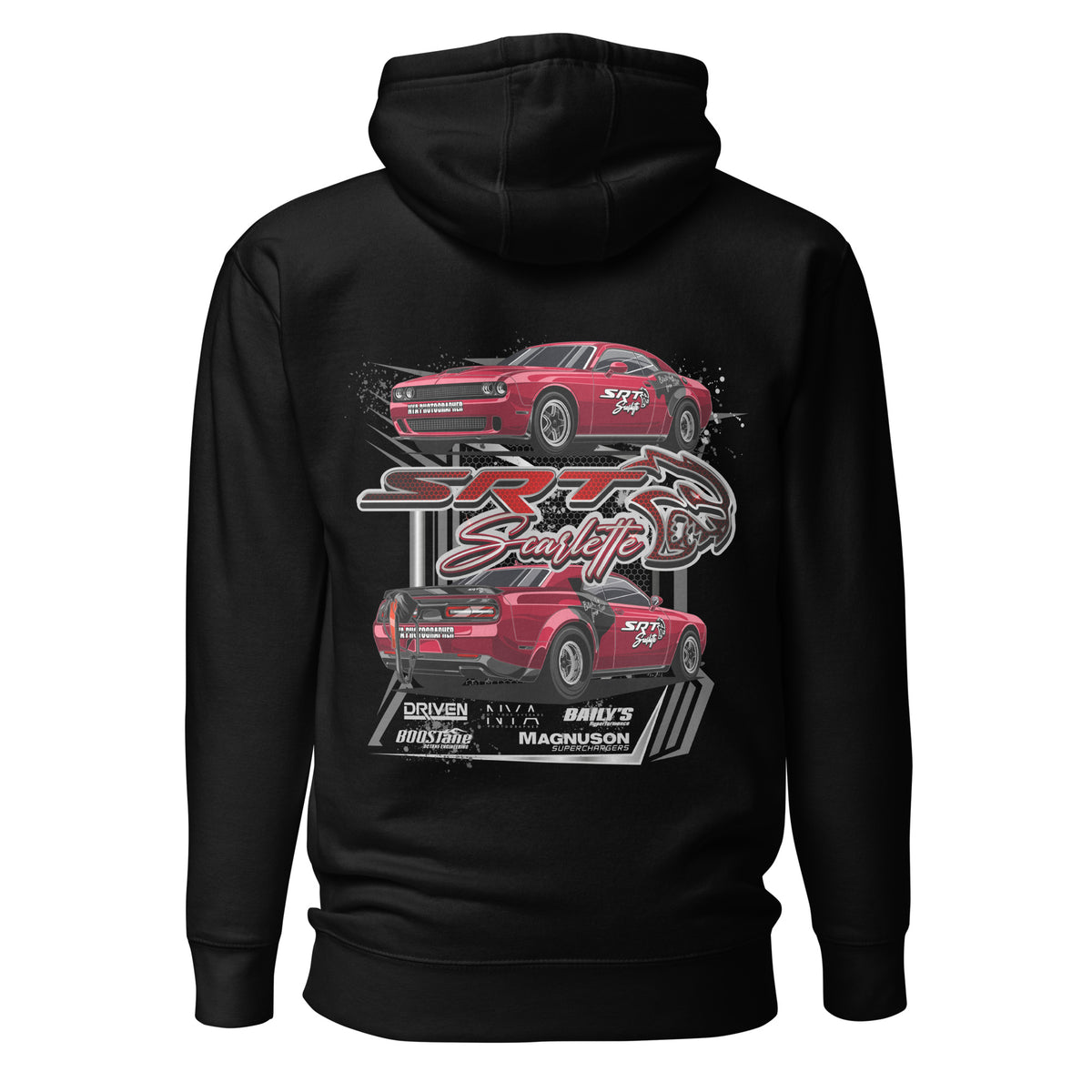 SRT Scarlette Hoodie – Dodge Challenger Racing Hoodie with Back Graphi