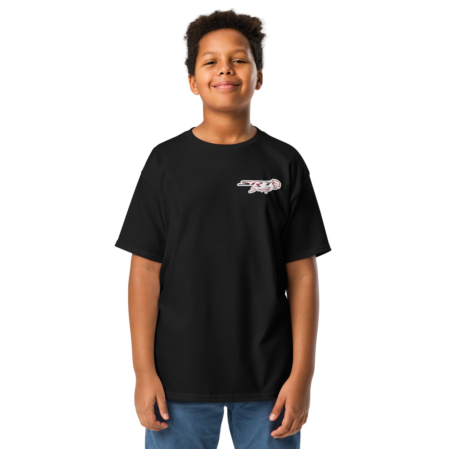 Youth SRT Scarlette T-Shirt – Kids Drag Racing Shirt with Hellcat Style