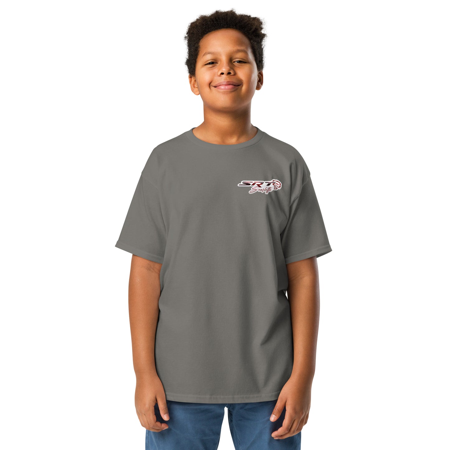 Youth SRT Scarlette T-Shirt – Kids Drag Racing Shirt with Hellcat Style