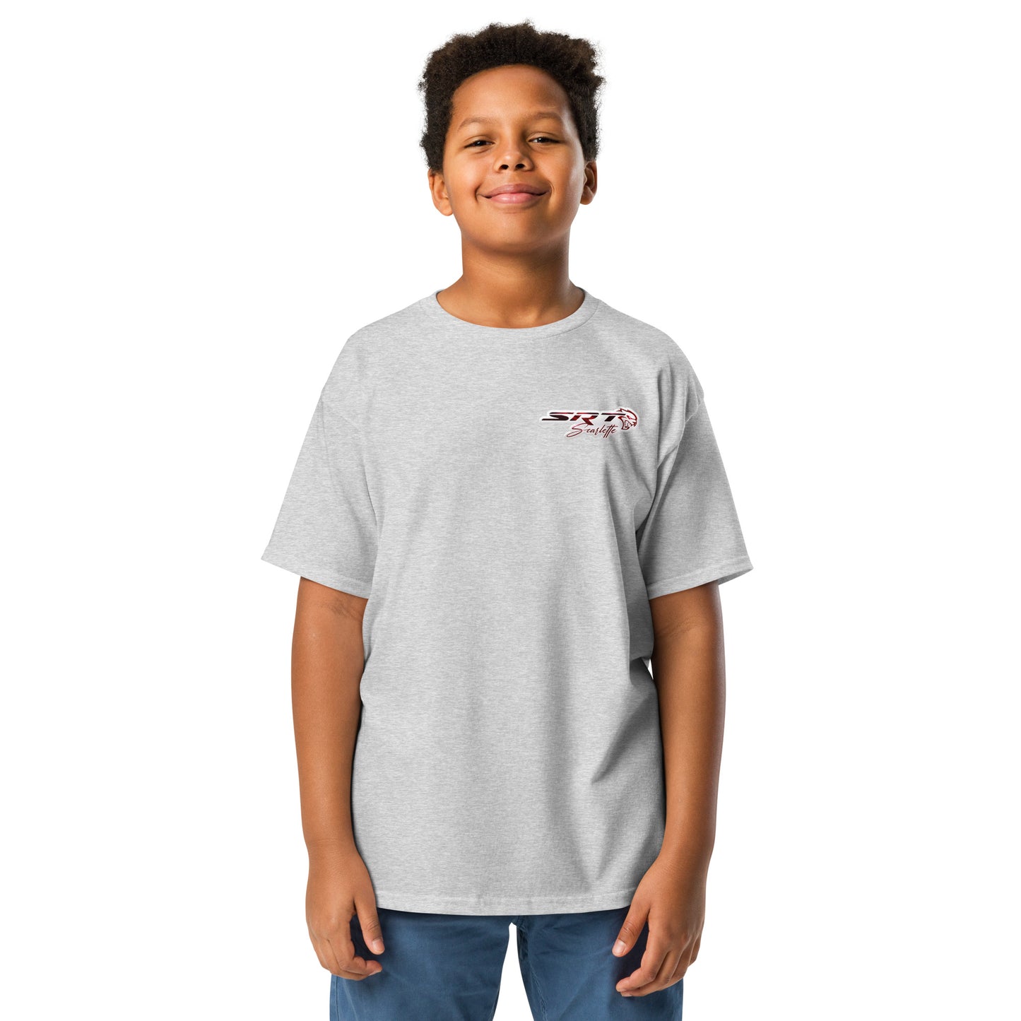 Youth SRT Scarlette T-Shirt – Kids Drag Racing Shirt with Hellcat Style